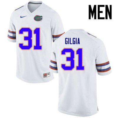 Men's Florida Gators #31 Anthony Gigla NCAA Nike White Authentic Stitched College Football Jersey CCB3762UL